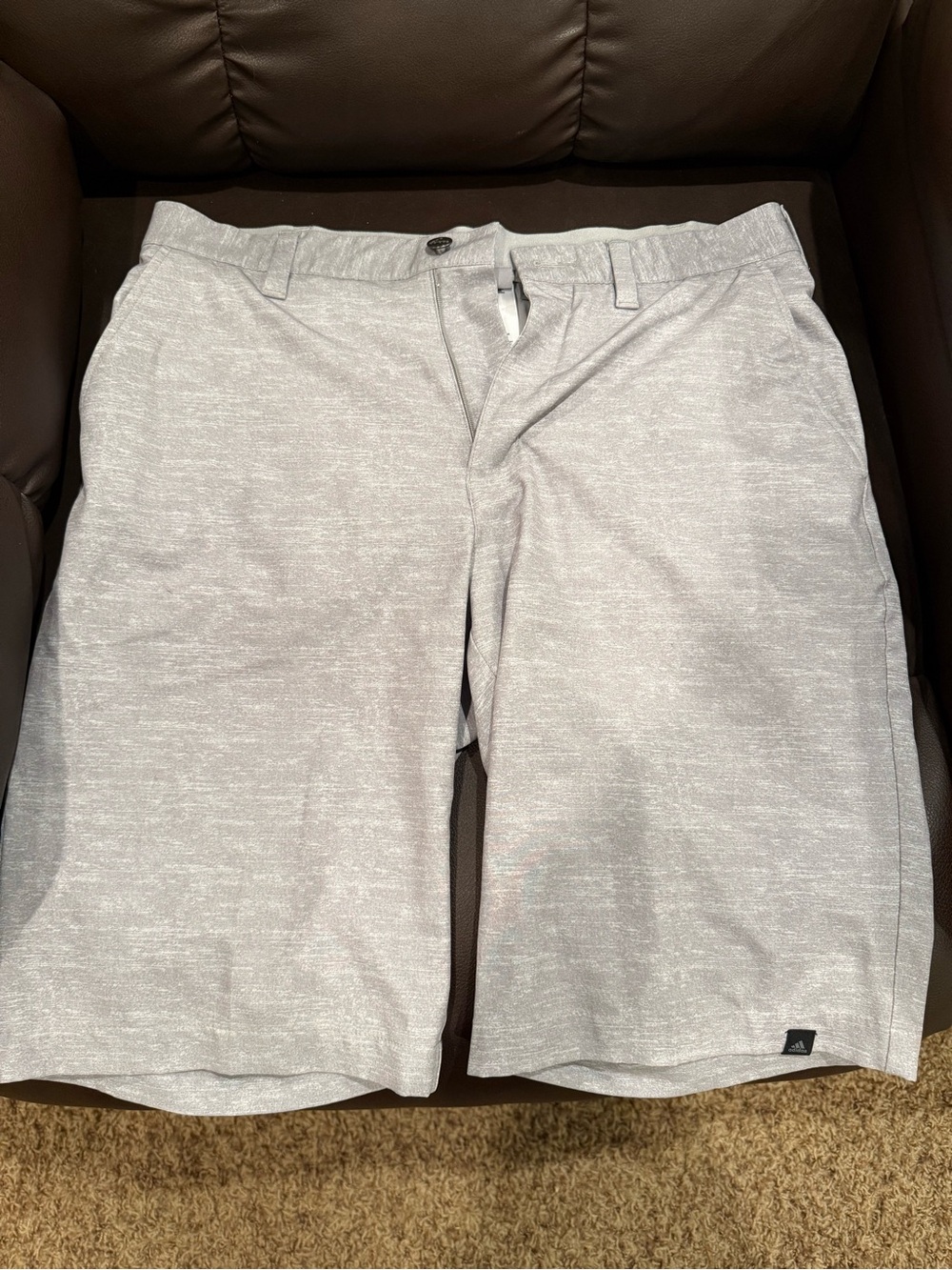 Light Gray Adidas Men's Golf Shorts